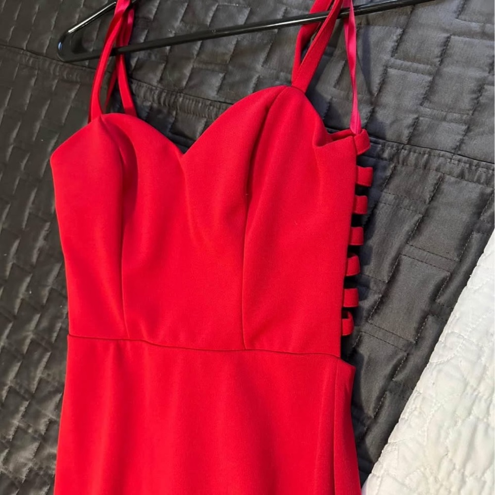 Elegant Red Dress with Strappy Back
